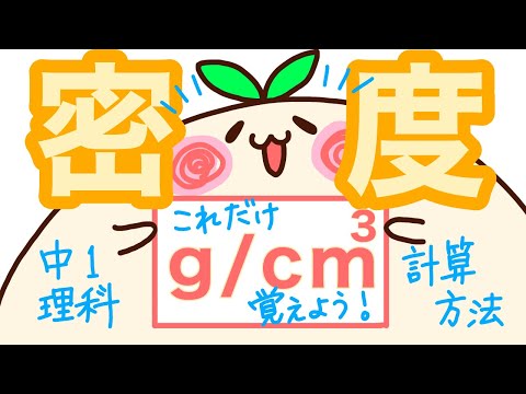 【中1理科c4】密度の求め方！