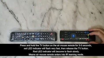 How to program the IR/Infrared buttons on the MX3 air mouse