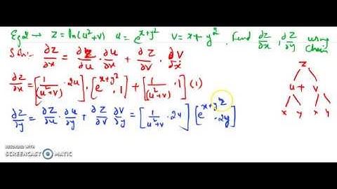 Chain Rule in Partial derivatives Part 2 (using tree diagram)