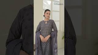 Qalamkaar Chikankari Grey Boring Lawn (Season'26)