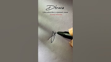 How to sign Dhruva ?✨/ stylish signature / calligraphy #signature #signaturestyle #shorts #nameart