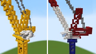 MINECRAFT - How to Easy Build a Modern Realistic Tower Crane - Step-by-step Tutorial
