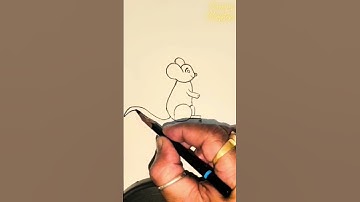 How To Draw A Mouse From Number 6 #drawing #short #shorts