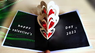 Valentines day pop up Card craft / diy popup card make at home simple