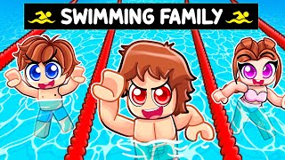 Roblox but We Became The FASTEST Swimming Family!