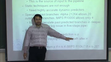 Mod-01 Lec-14 Basic pipelining, branch prediction