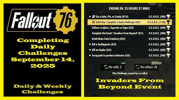 Completing Daily Challenges For September 14, 2025 - Fallout 76 Daily Challenges Guide