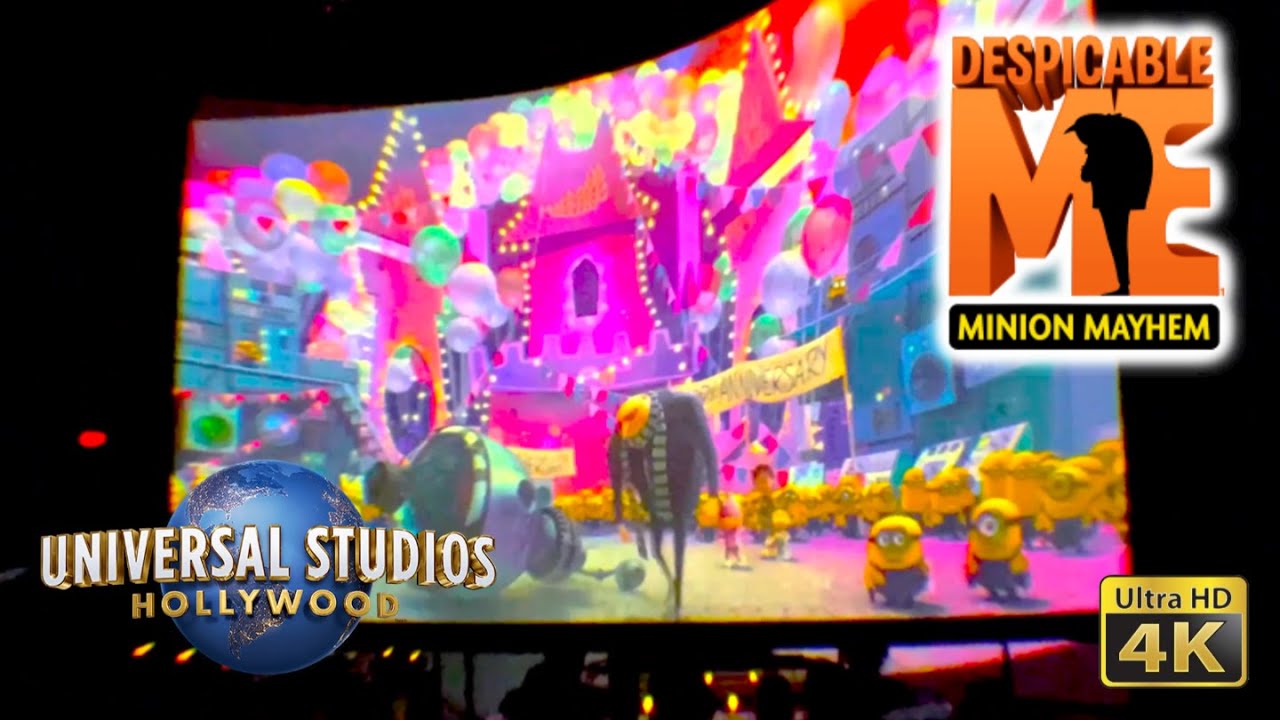 2023 Despicable Me Minion Mayhem On Ride Low Light Ultra HD 4K POV Universal Studios Hollywood