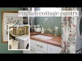 English cottage style laundry room  pantry reveal  extreme before  after