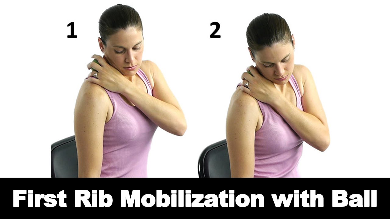 First Rib Mobilization with a Ball - Ask Doctor Jo - YouTube