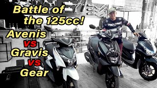 Avenis vs Mio Gravis vs Mio Gear! Mga Bagong 125cc Scooters Comparison