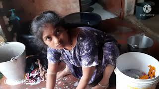 clothwashing ,morning routine work, indian house wifevolg