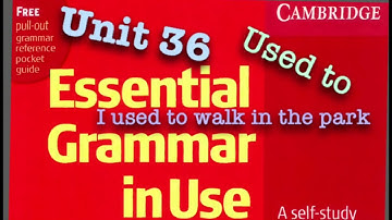 İngilis dili qrammatika | Murphy dərsləri | Unit 36