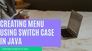 Creating a Menu using Switch case in java