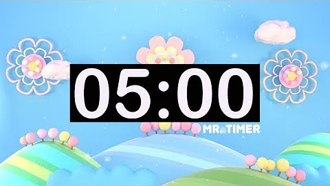 5 Minute Countdown Timer with Music For Kids!