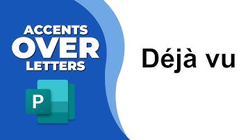 How to type accents over letters in publisher