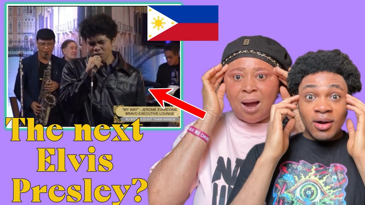 Моя мама впервые реагирует на клон Элвиса Пресли. Джером Эвардом поёт по-моему.