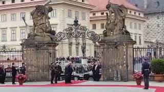 Singapore's National Anthem being played at Prague Castle