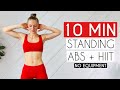 10 MIN STANDING ABS + HIIT (No Equipment Fat Burn)