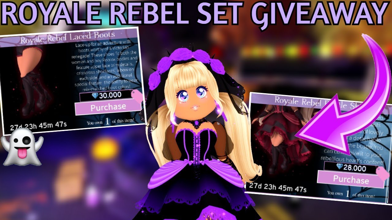 ROYALE REBEL SET GIVEAWAY| Roblox Royale High - YouTube