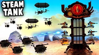 UNSTOPPABLE STEAM TANKS!  Steampunk Fortress Defense! (Steampunk Tower 2 Gameplay) screenshot 4