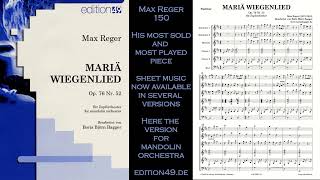 Max Reger Mariä Wiegenlied Mandolin Orchestra Zupforchester instrumental Boris Björn Bagger