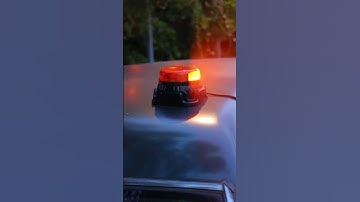 W52S Beacon Light with 110dB Reverse Alarm, Amber Rotating Warning Lights for Emergency Vehicles