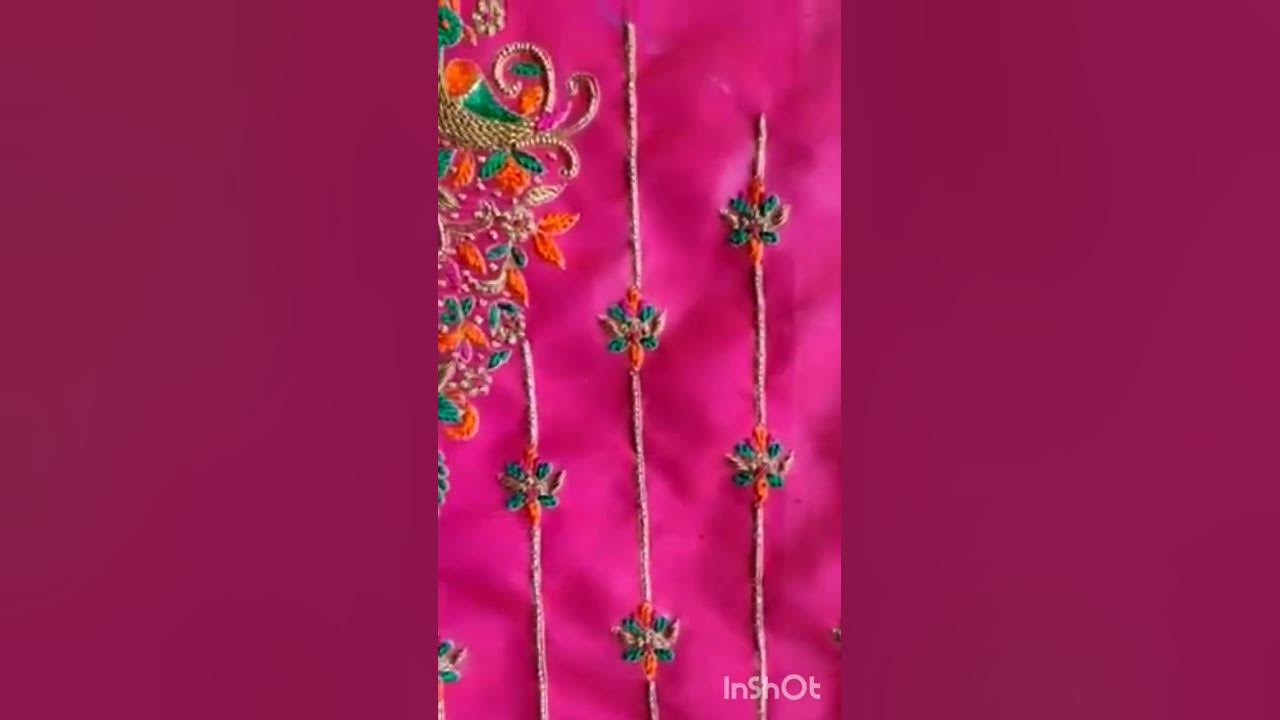 silk thread embroidery design work YouTube