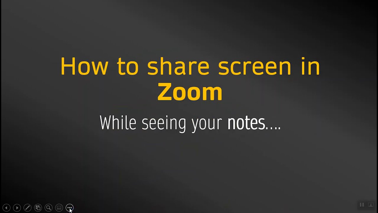Zoom Share Screen While Seeing Presenter View One screen YouTube