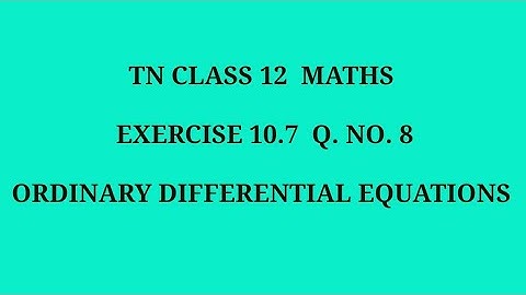 TN 12th maths chapter 10       exercise 10.7 question number 8