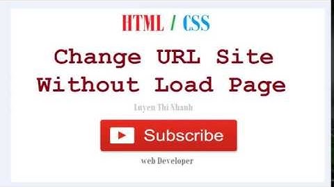 Change URL Website without Load Page (Javascript)