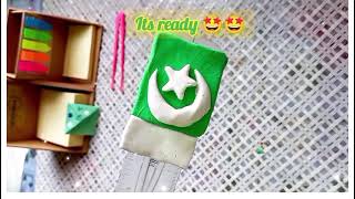 Pakistan Flag Making with Super Soft Clay 🇵🇰🇵🇰|14th August Preprations|Pakistan Zindabad 🇵🇰🇵🇰.  screenshot 3