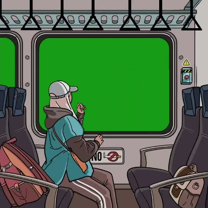 Green Screen Animasi Kereta Api