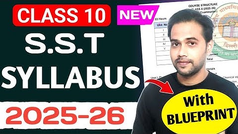 Social Science Class 10 Syllabus 2025-26 | BLUEPRINT | Class 10 Social Science cbse syllabus 2026