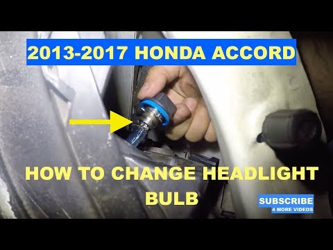 2014 honda accord how to change head light bulb