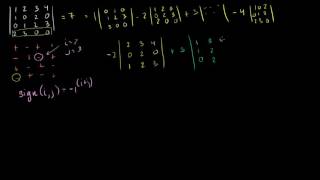 Determinants along other rows/cols | Matrix transformations | Linear Algebra | Khan Academy