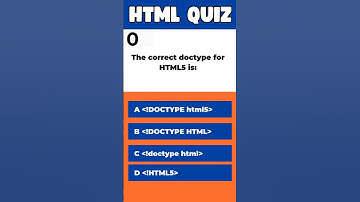 The correct doctype for HTML5 is: #shorts