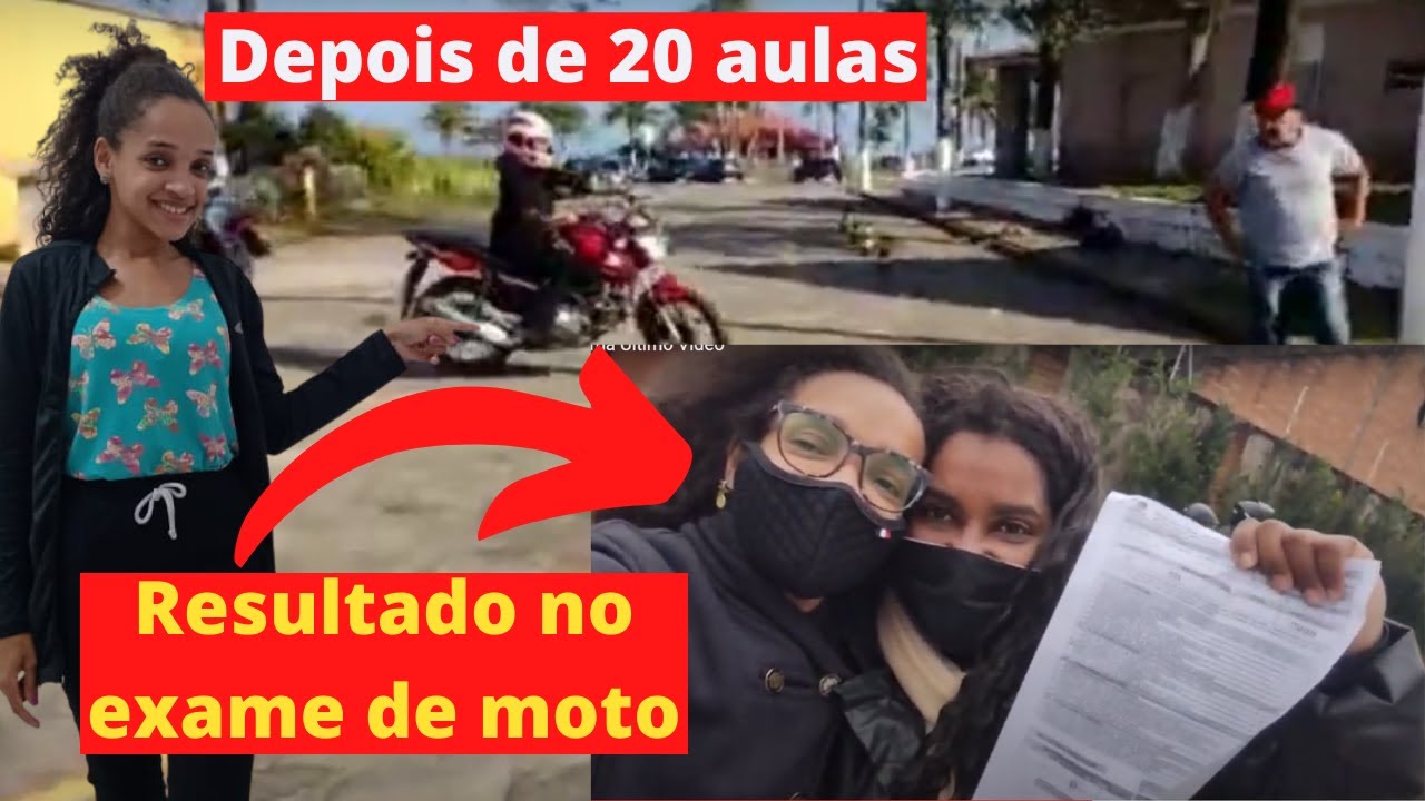 Exame prático de Moto da Joelma, veja o resultado depois de 20 aulas.