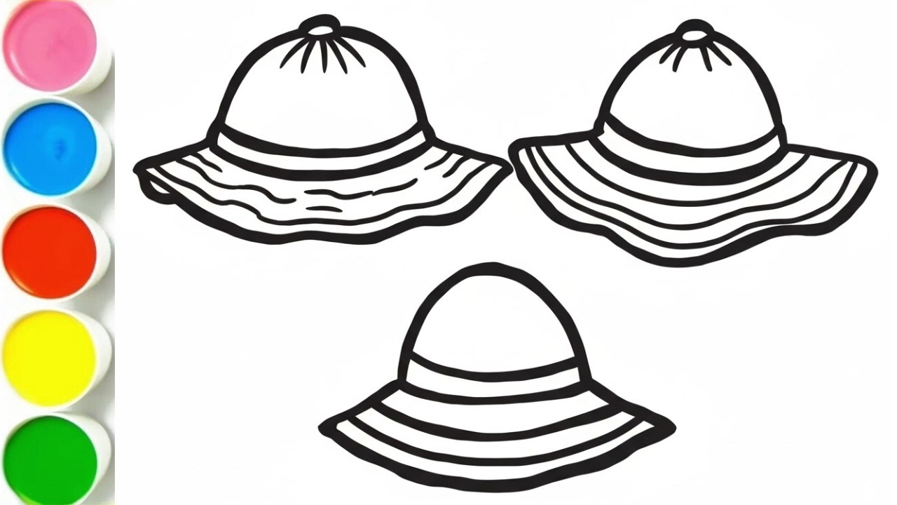 Learn Clothing Items for Toddlers | Hats and Shoes Drawing and Coloring