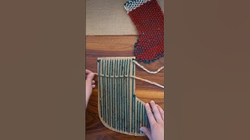 DIY Cardboard Loom Woven Christmas Stocking | Easy Kid