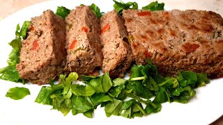 قالب اللحمه المفرومة هاتعمليه في عشر دقايق - Homemade Meatloaf RECIPE | How To Make Meatloaf