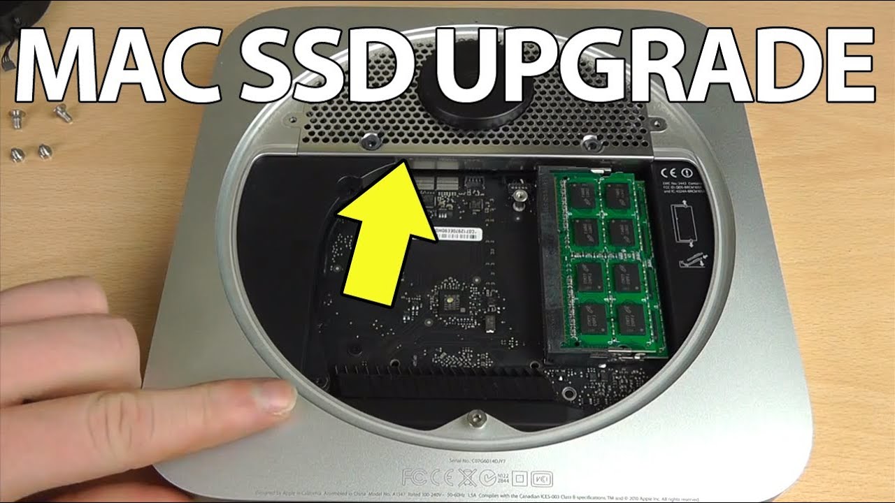 Upgrade The Mac Mini 11 Hard Drive To Solid State Drive Youtube