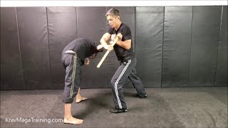 Krav Maga - Stick Defense Against Baseball Bat Or Horizontal Swing (Disarm Variation)