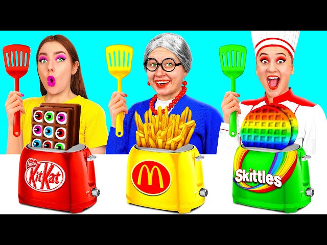 Me vs Grandma Cooking Challenge | Delicious Kitchen Hacks by Fun Challenge class=