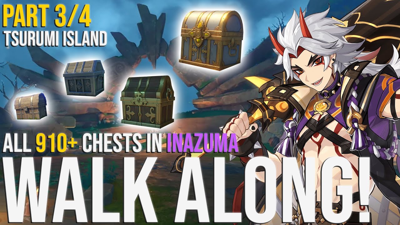 GUIDE TO ALL 910+ CHESTS IN INAZUMA! PART 3/4! (TSURUMI ISLAND) YouTube