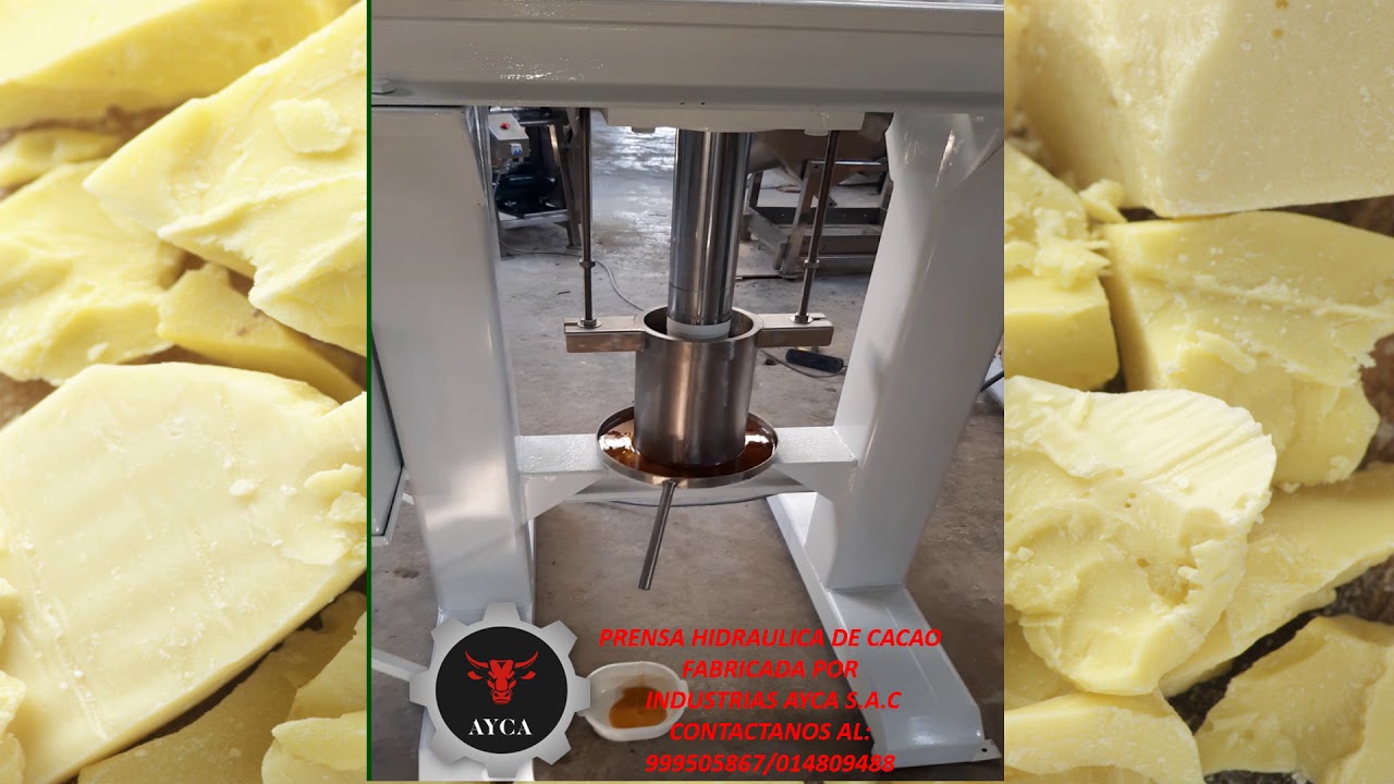 PRENSA DE EXTRACCION DE MANTECA DE CACAO