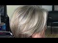 HOW TO FORMULATE TONER FOR GRAY  HAIR | TRANSITING CLIENT BACK TO HER NATUAL GRAY HAIR