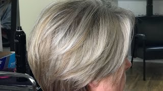 HOW TO FORMULATE TONER FOR GRAY  HAIR | TRANSITING CLIENT BACK TO HER NATUAL GRAY HAIR