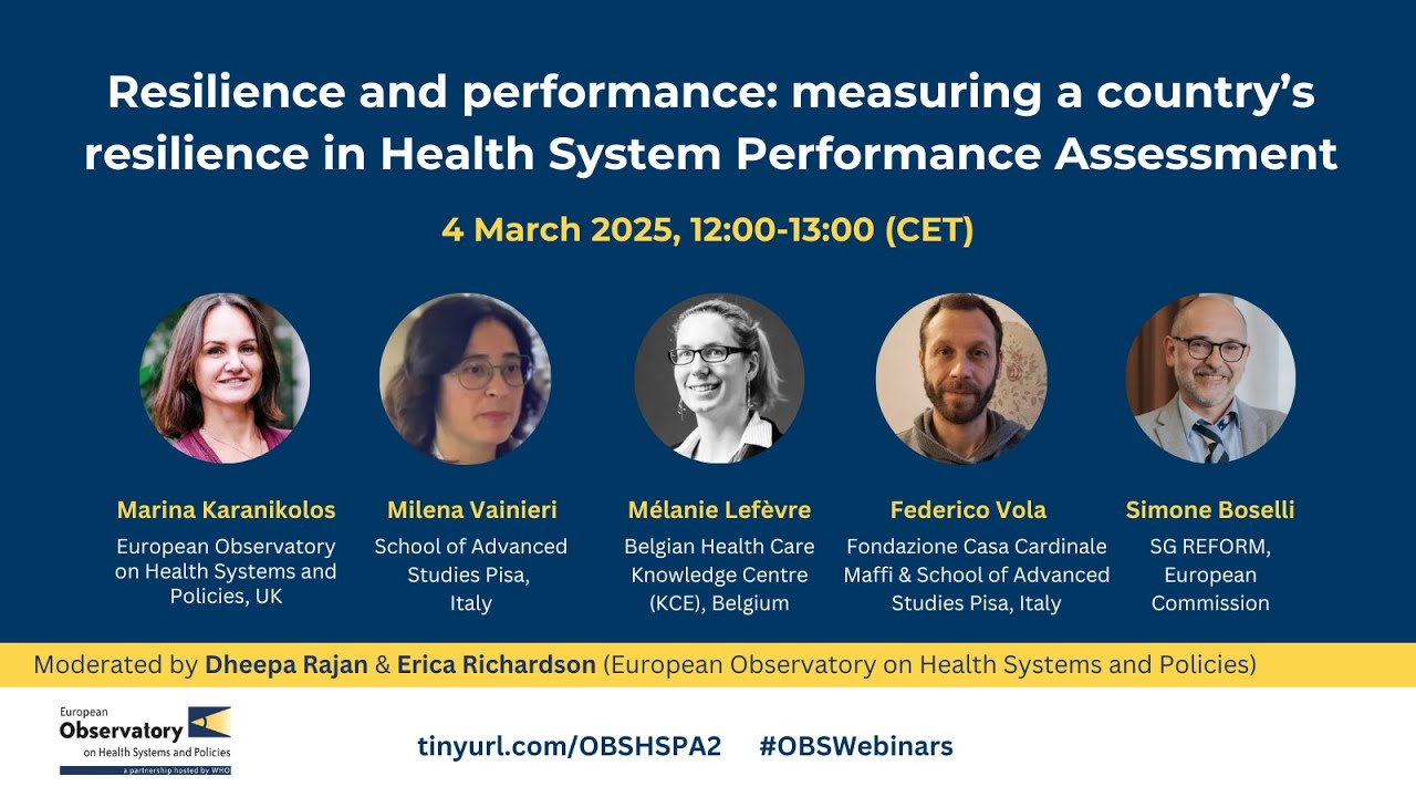 Resilience and performance: measuring a country’s resilience in Health ...