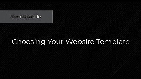 Choosing A Website Template